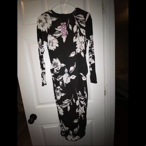 NWT maternity black floral dress